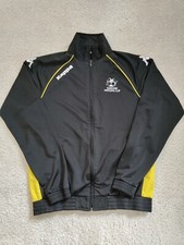 Veste Kappa Noir et Jaune avec logo brodé + logo brodé sur les 2 manches