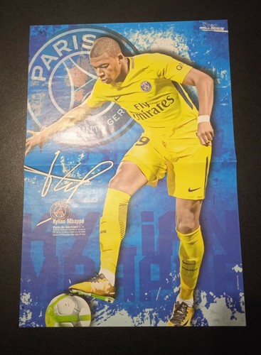 Poster signé kylian mbappe - signé,
