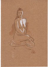 Nude dessin original - dessin, e04