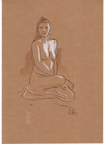 Nude dessin original e04 - nu,