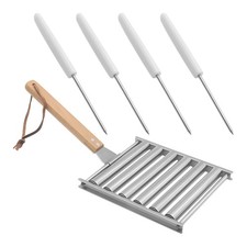  1 jeu de rouleaux à Hot Dog pour Grill, rouleau à saucisses en acier inoxydable