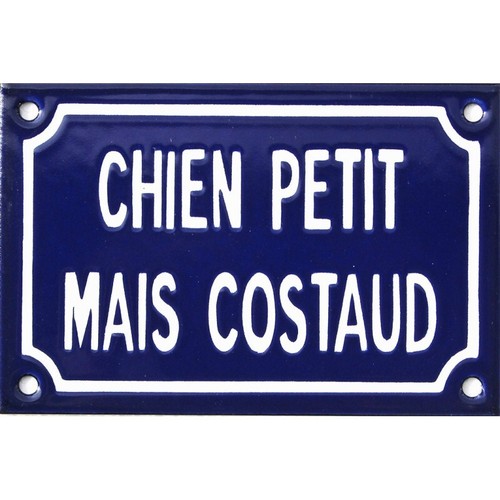 Plaque humoristique émaillée