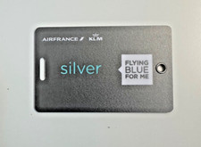 Air France KLM SILVER Luggage Tag Etiquette Bagage
