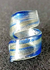 Ancienne Bague Ruban En Verre