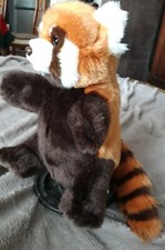 Peluche Doudou Marionnette Raton Laveur Roux National géographic  27Cm tbe Douce