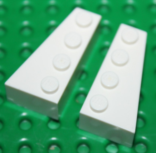 Lego white wedge 4x2 - lego, ref