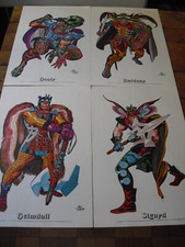 JACK KIRBY PORTFOLIO BD COMICS "GODS " 1972 PLANCHES COULEURS GRAND FORMAT