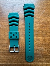 Bracelet de montre de plongée en silicone vert Seiko 22mm neuf