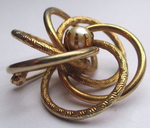 Broche bijou vintage plaqué - broche,