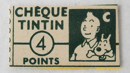 Ancien timbre cheque tintin - 1,