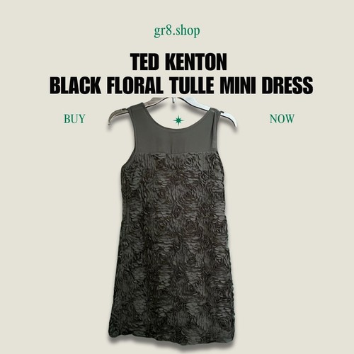 Ted kenton black floral tulle - ted,