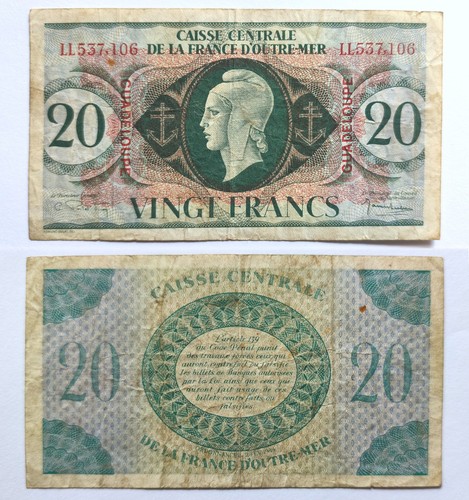 Francs 1944 guadeloupe - guadeloupe,