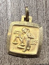 Médaille ancienne  « Astrologie - Balance » - plaqué or