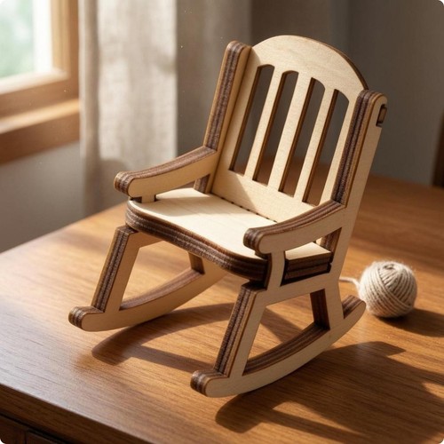 Fauteuil bascule miniature - fauteuil, à