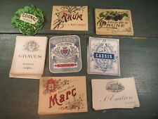 Ancienne étiquette de vin cognac rhum eau de vie prune st emilion huile d'olive