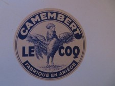 Etiquette  de fromage camembert Le Coq