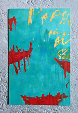 Cy Twombly - Grande carte postale d'exposition - Galerie Gagosienne - Athènes, Grèce - 2009