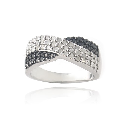 4ct noir blanc diamant - 3/4ct,