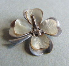 Broche ancienne trèfle à 4