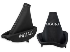 POUR RENAULT LAGUNA 2 SOUFFLET LEVIER DE VITESSE FREIN A MAIN INITIALE BLANC