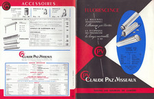 PARIS (VII°) LAMPES NEONS "Claude PAZ & VISSEAUX" Catalogue en 1958