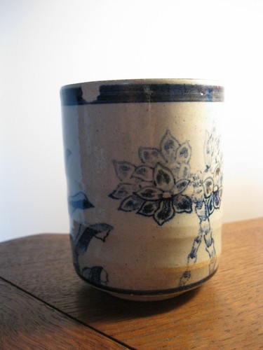 Ancien pot pinceaux - pot, à