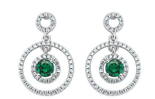 Argent sterling vert - vert, blanc
