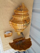 FONTAINE MURALE "COQUILLAGE" EPOQUE 1970/90 EN CERAMIQUE