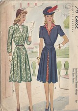 Patron De Couture Vintage 1942 Robe Et Veste B30" (62)