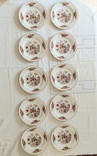 10 Assiettes Plates Faïence