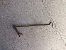 Ancien Crochet de Portail en Fer Forgé -Barre de Fermeture