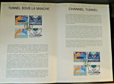 FRANCE - 1994 -  DOCUMENT PHILATELIQUE DU TUNNEL DE LA MANCHE - 4 T FRANCE ET GB