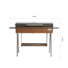 Barbecue à charbon de bois Cortenstahl inox Chef XL charbon de bois barbecue ...