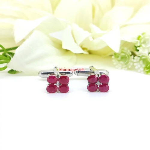 Boutons manchette rubis - boutons,