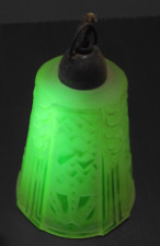 -RARE TULIPE LAMPE LUSTRE OURALINE A. DECO MULLER FRERES LUNEVILLE JUS GRENIER D