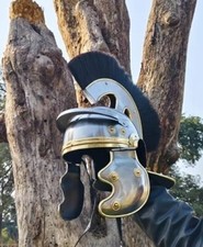 Casque d'armure romain médiéval authentique réplique en métal costume historique