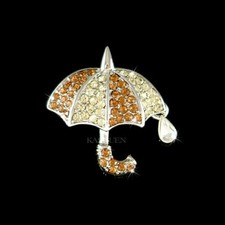Marron Parapluie~ Avec Cristal