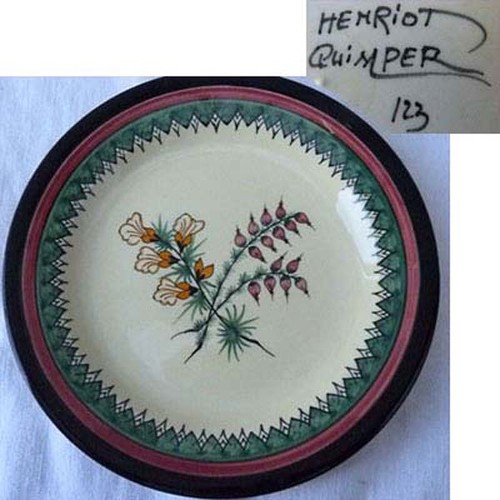 Assiette plate henriot quimper - assiette,