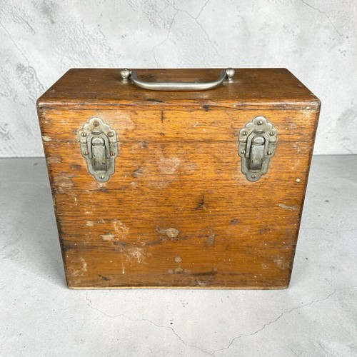Ancien coffret bois mallette - bois,