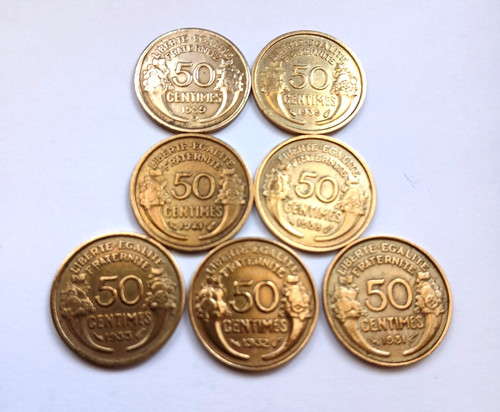 Lot monnaie française - 1, 7