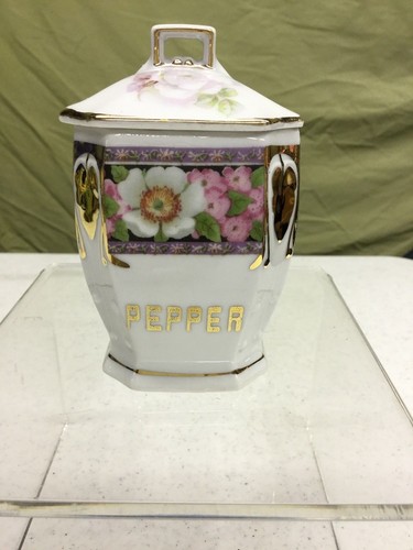 Antique porcelain pepper - porcelain, pot
