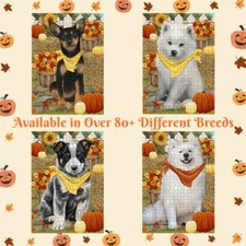 Fall Autumn Greeting Dog Cat
