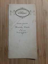 Menu Première Communion 1925
