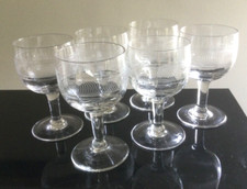 6 ANCIENS GRANDS VERRES à