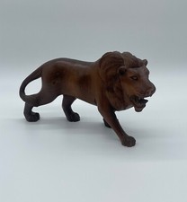 STATUE STATUETTE LION BOIS