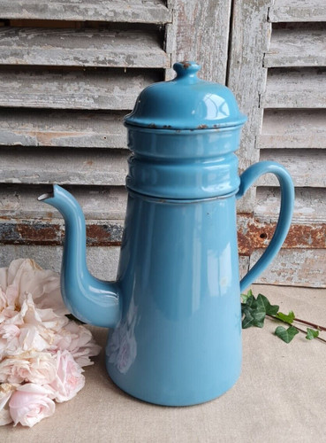 Ancienne cafetiere emaillee - cafetiere,