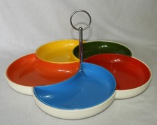 Serviteur vintage années 60-70, multicolore (plastique)