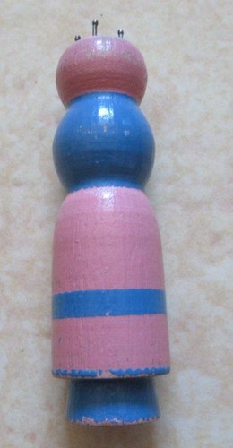 Ancien tricotin bois peint - ancien,