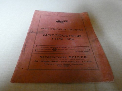 Motoculture bouyer mode - bouyer,