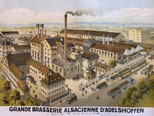 Affiche Grande Brasserie Alsacienne D’Adelshofffen 1930-1940